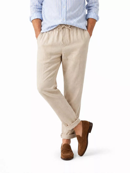 Straight Linen Pants - Men's Linen Pants | Breathable Elegant Trousers | Alex Shogun Alex Shogun Men's Clothes