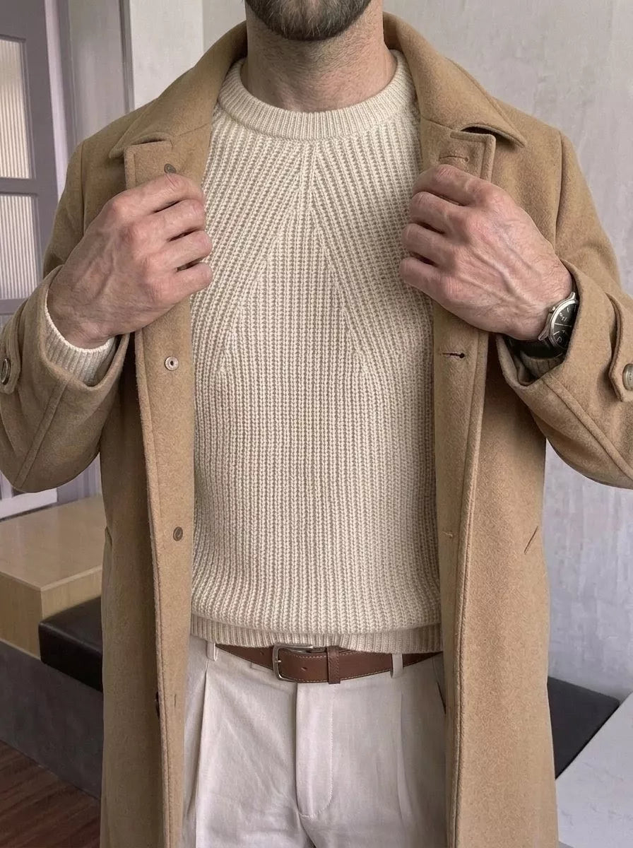 Saville Strickpullover – Rundhals-Pullover