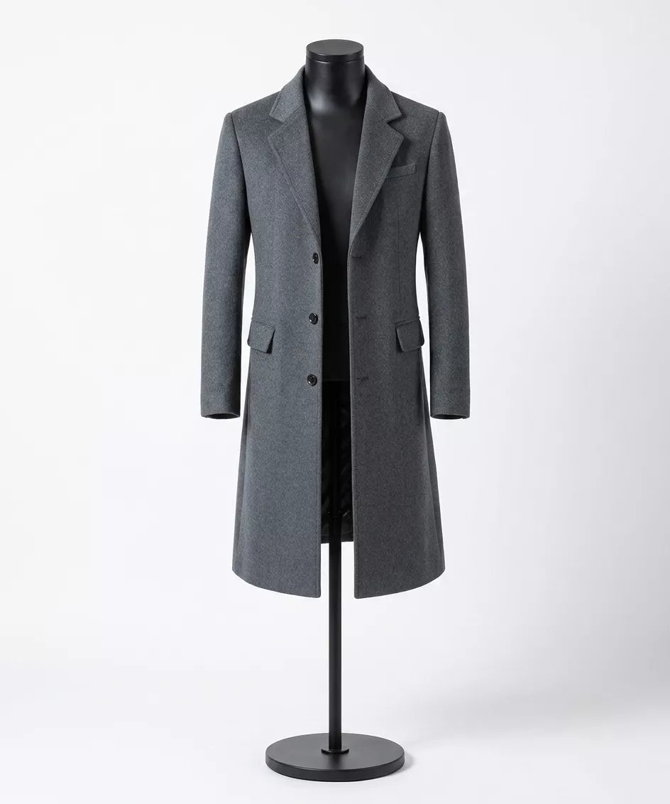 The Sovereign Overcoat — Wool Blend Long Trench - Alex Shogun Men's Clothes