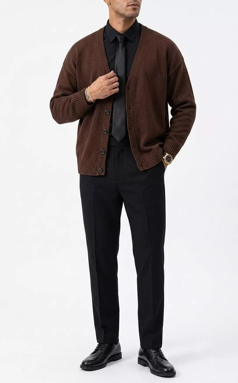 Classic Knitted Cardigan - Men's Classic Knitted Cardigan | Elegant Knitwear | Alex Shogun Alex Shogun Men's Clothes