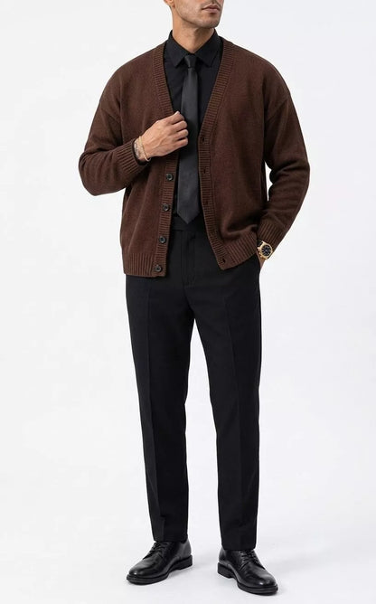 Classic Knitted Cardigan - Men's Classic Knitted Cardigan | Elegant Knitwear | Alex Shogun Alex Shogun Men's Clothes