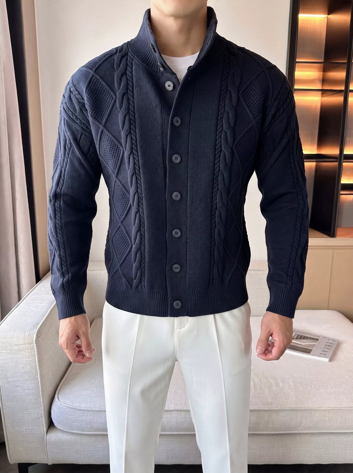 The Balmoral Knit Cardigan - Alex Shogun Men's Clothes