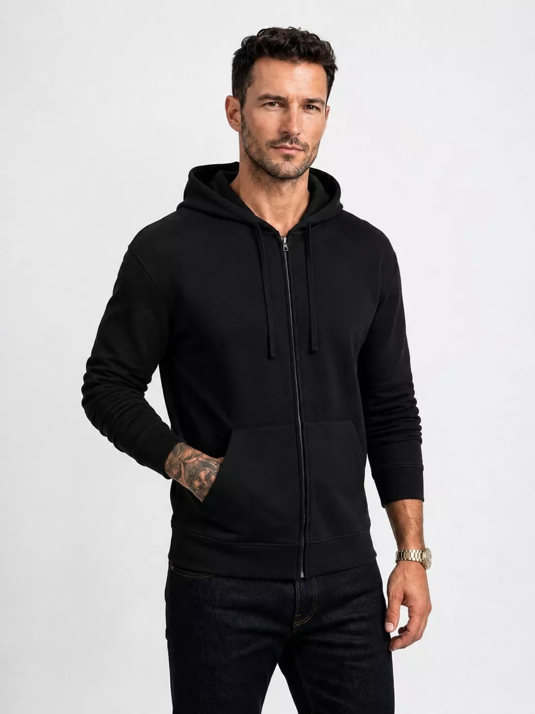 Organic Cotton Full Zip Hoodie - Organic Cotton Full Zip Hoodie for Men | Heavyweight | AlexShogun Alex Shogun Men's Clothes