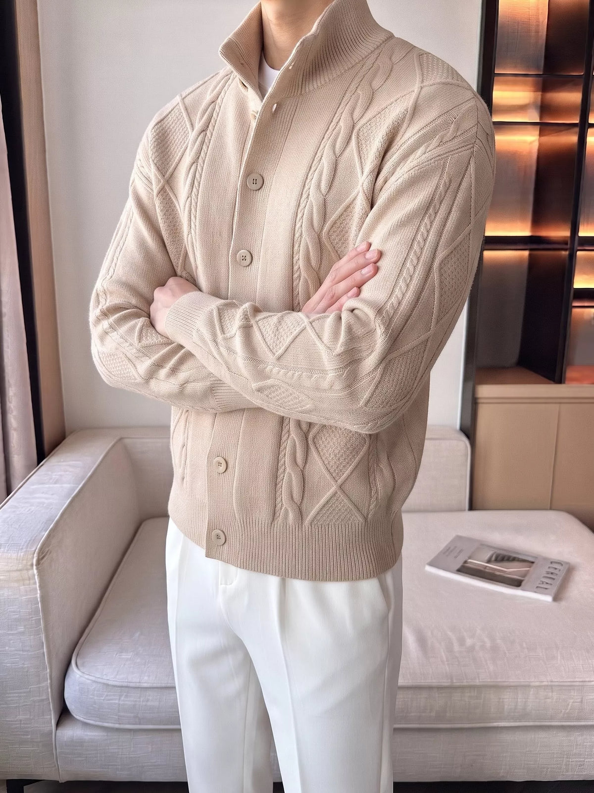 The Balmoral Knit Cardigan - Alex Shogun Men's Clothes