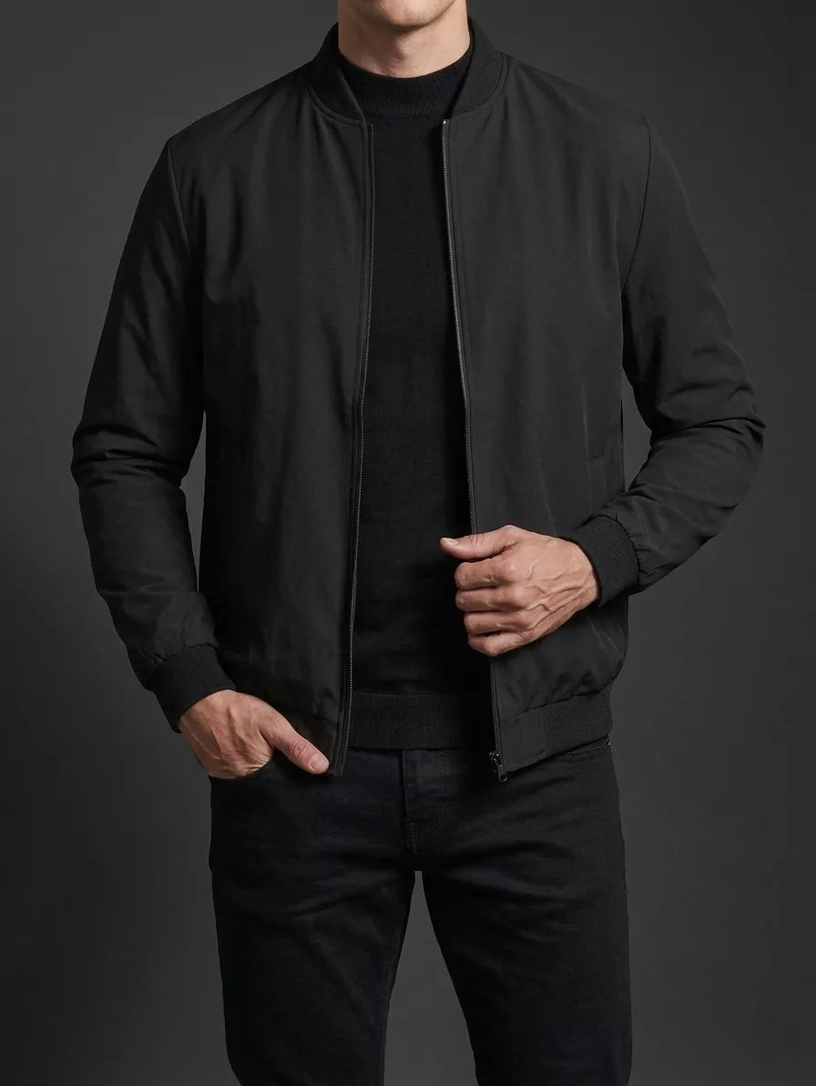 Shadow Bomber - Shadow Bomber Jacket Men | Minimalist Outerwear — AlexShogun Alex Shogun Men's Clothes