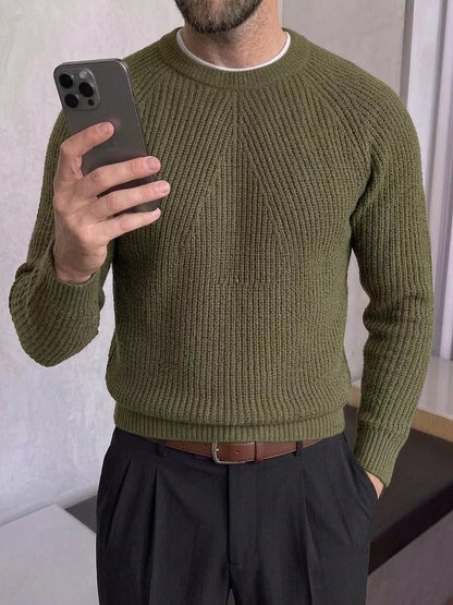 Saville Strickpullover – Rundhals-Pullover