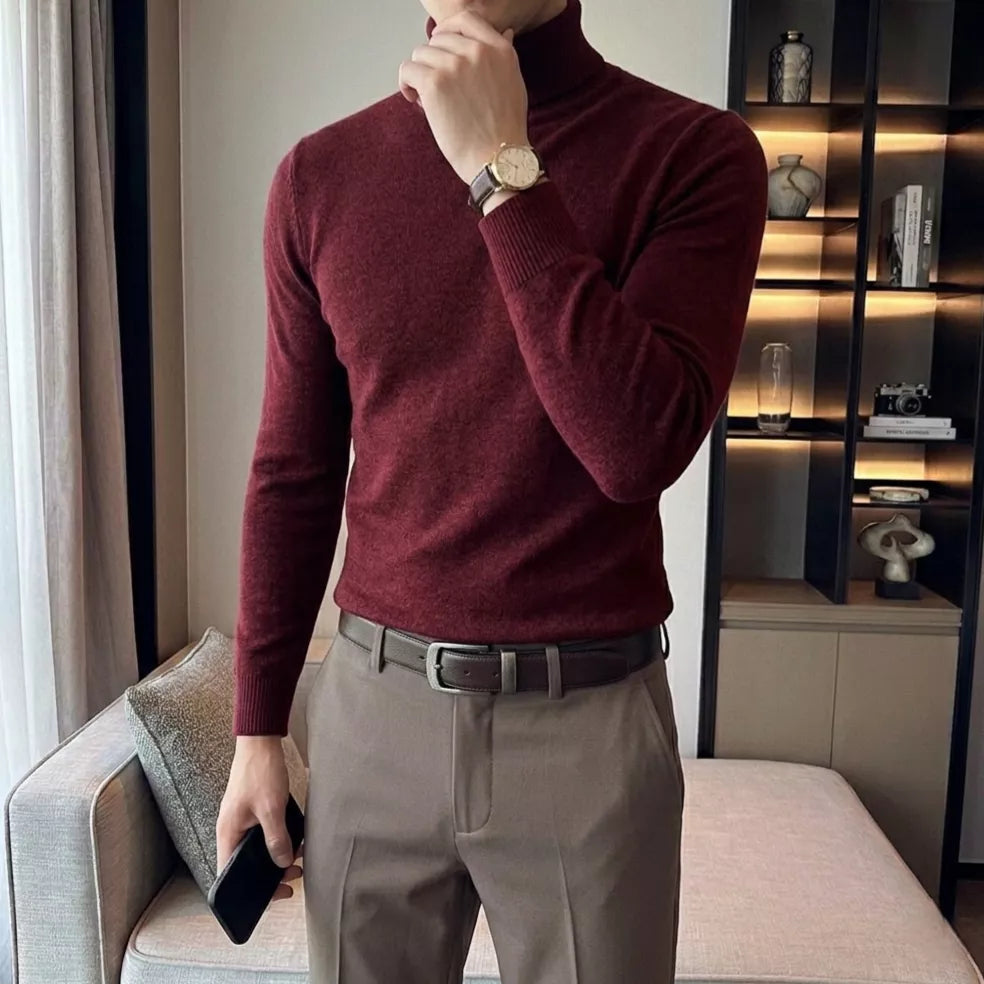 The Anti-Pilling Turtleneck Pullover - Men's Anti-Pilling Turtleneck | Minimalist Pullover | Alex Shogun Alex Shogun Men's Clothes