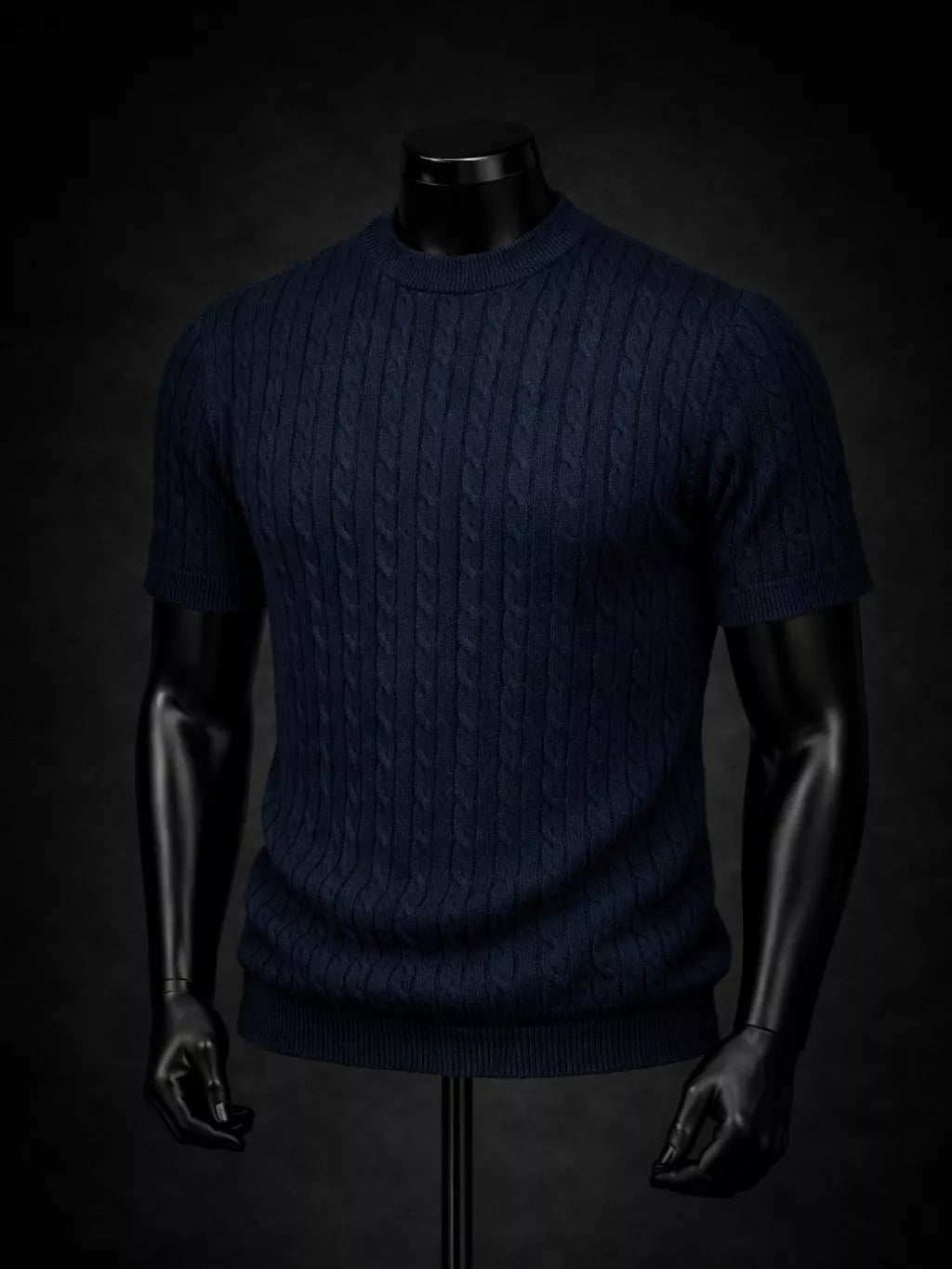 Cable Knit Tee - Cable Knit Tee Alex Shogun Men's Clothes