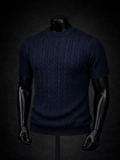 Cable Knit Tee - Cable Knit Tee Alex Shogun Men's Clothes