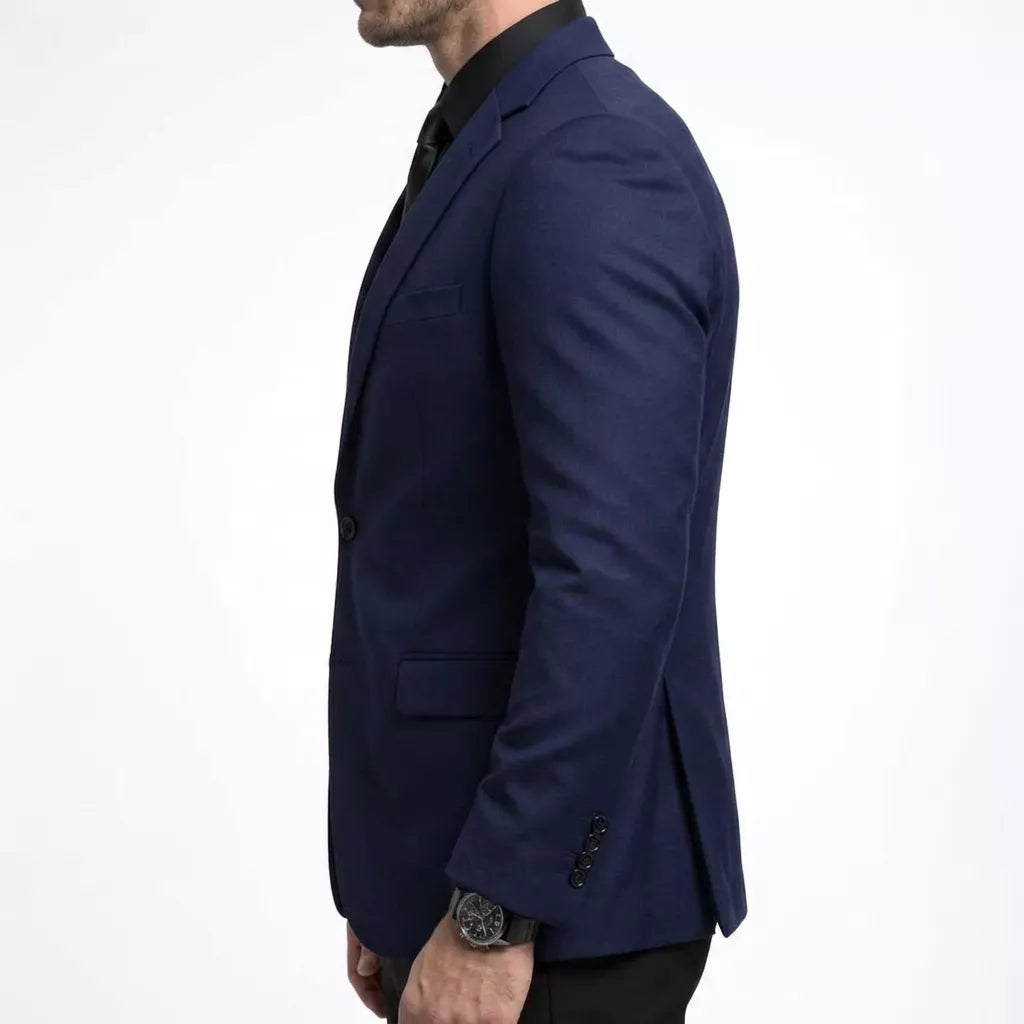 The Obsidian Smart-Knit Blazer - Men's Knit Blazer | Dark Slim Fit Hybrid Jacket | Alex Shogun Alex Shogun Men's Clothes