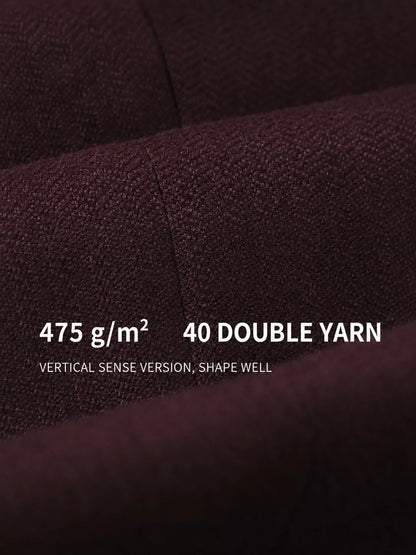 Double Pleat High-Waist Trousers | Burgundy & Black - Men's High-Waist Double Pleat Trousers | Dress Pants | AlexShogun Alex Shogun Men's Clothes