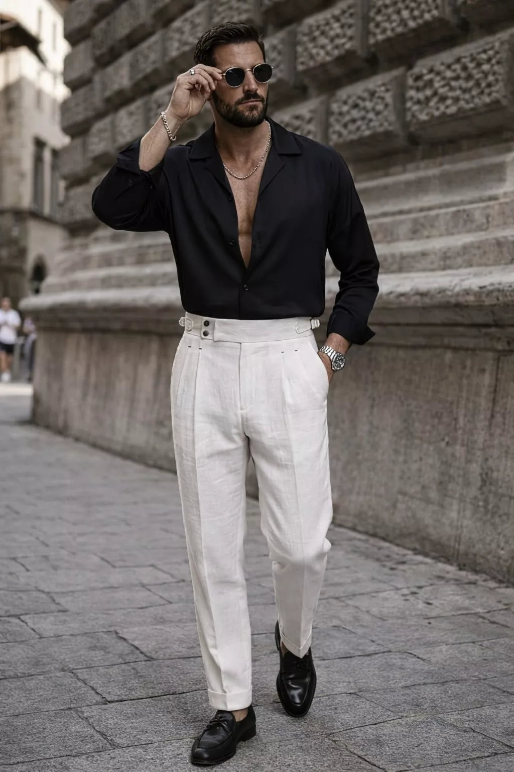 Oslo Grand Arc-Collar Shirt - Oslo Grand Arc-Collar Shirt Alex Shogun Men's Clothes