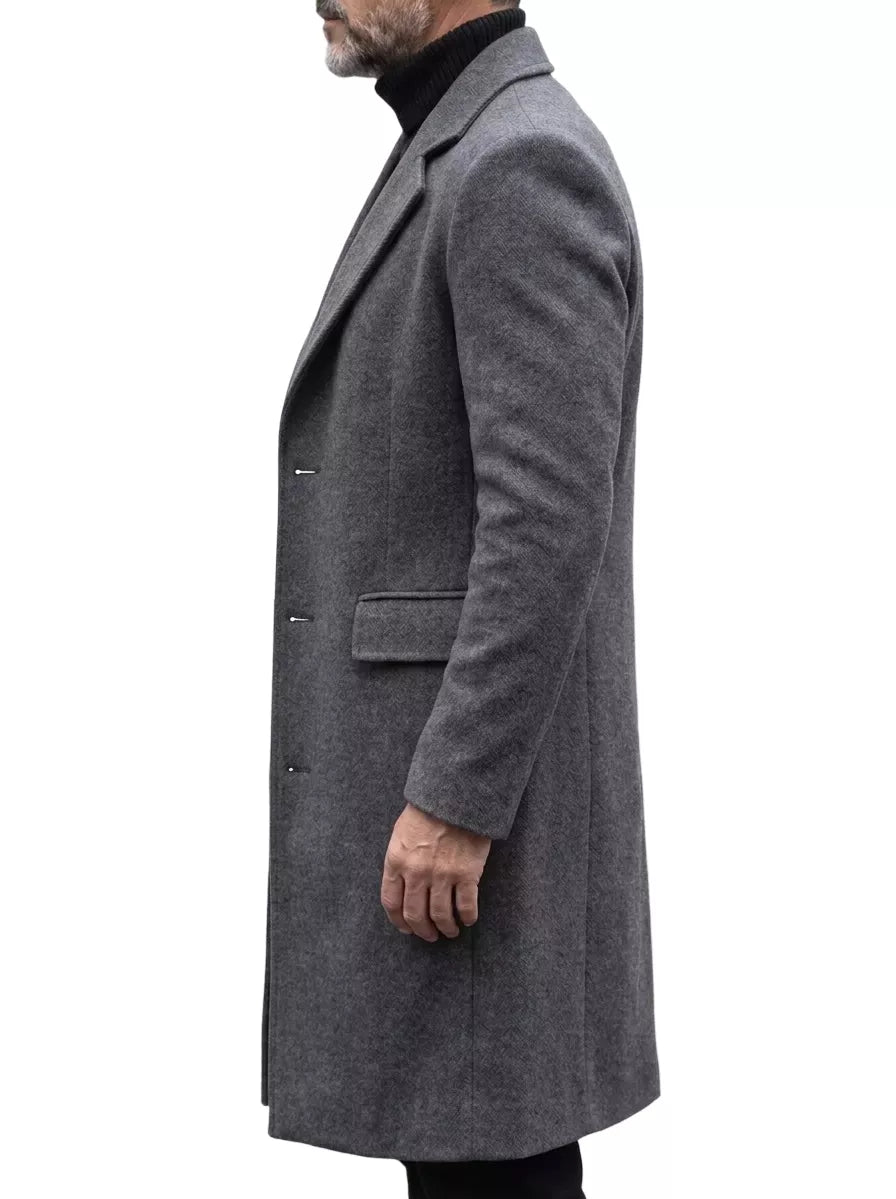 The Sovereign Overcoat — Wool Blend Long Trench - Alex Shogun Men's Clothes