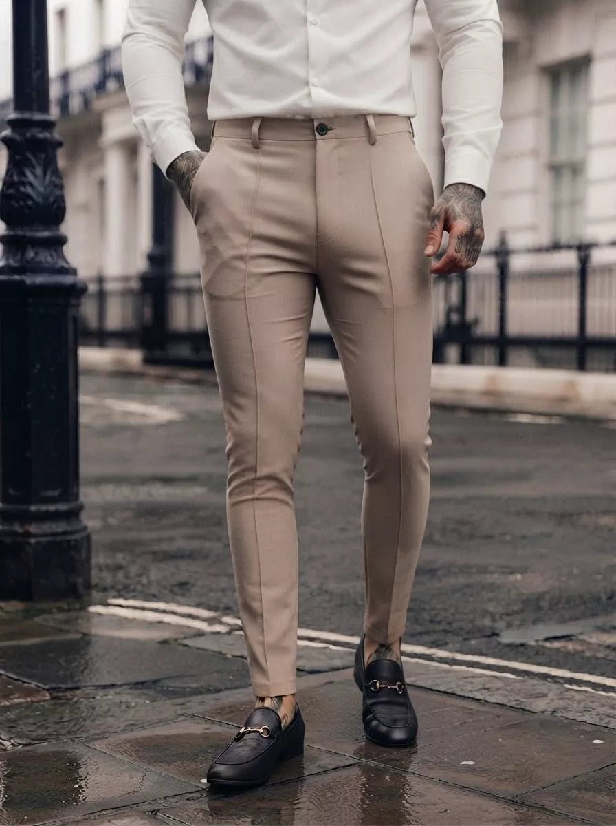 Business-Casual Tailored Trousers - Men's Slim Fit Business Trousers | Tailored Pants | Alex Shogun Alex Shogun Men's Clothes