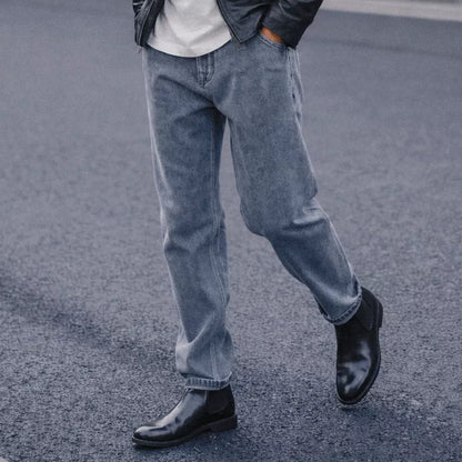 Loose Straight Jeans - Men's Loose Straight Leg Jeans | Relaxed Fit Denim | Alex Shogun Alex Shogun Men's Clothes