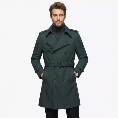Classic Trench Coat - Men's Double Breasted Trench Coat | Dark Masculine | Alex Shogun Alex Shogun Men's Clothes