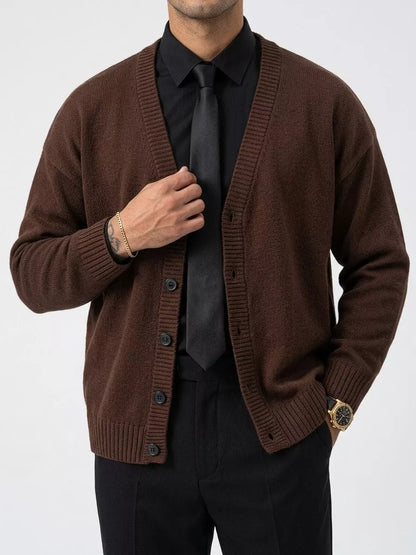 Classic Knitted Cardigan - Men's Classic Knitted Cardigan | Elegant Knitwear | Alex Shogun Alex Shogun Men's Clothes