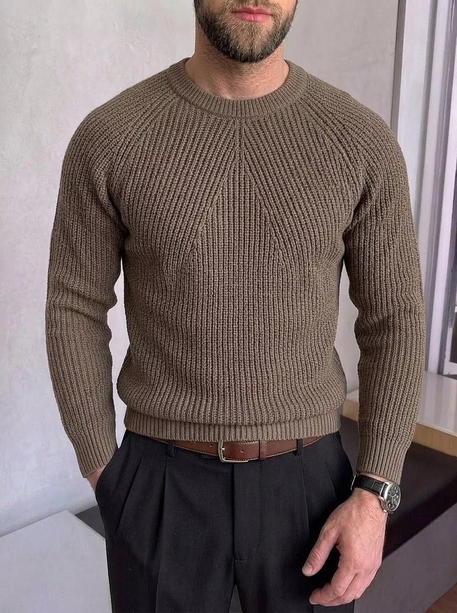 Saville Strickpullover – Rundhals-Pullover