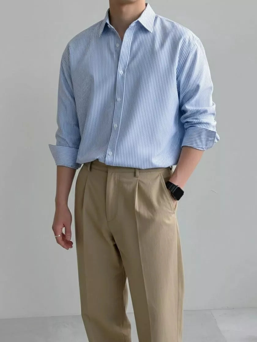 Basic Striped Shirt - Basic Striped Shirt Alex Shogun Men's Clothes