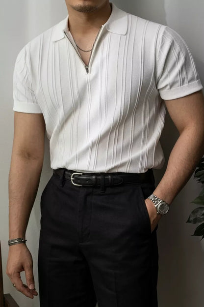 Das Zip-Ripp-Polo-Shirt