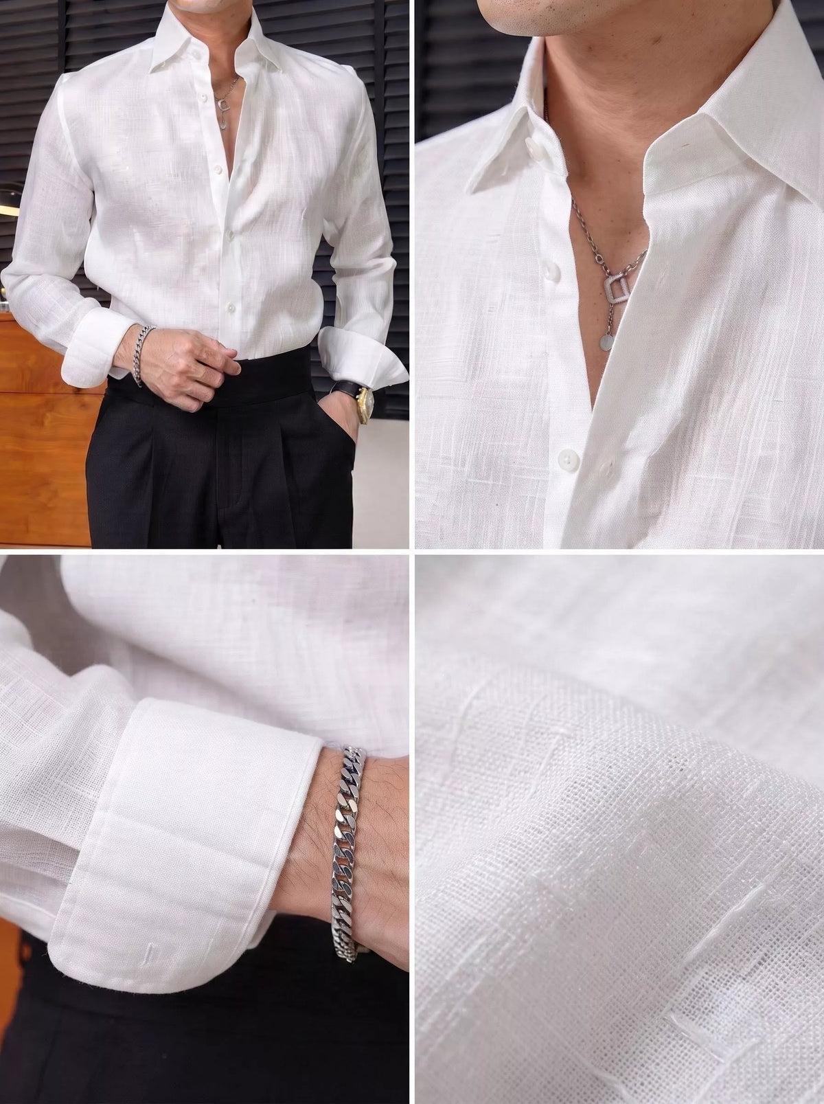 Aubergine Linen Shirt