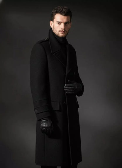 The Monarch Double-Breasted Overcoat - The Monarch Double-Breasted Overcoat Alex Shogun Men's Clothes
