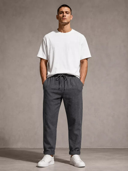 Straight Linen Pants - Men's Linen Pants | Breathable Elegant Trousers | Alex Shogun Alex Shogun Men's Clothes