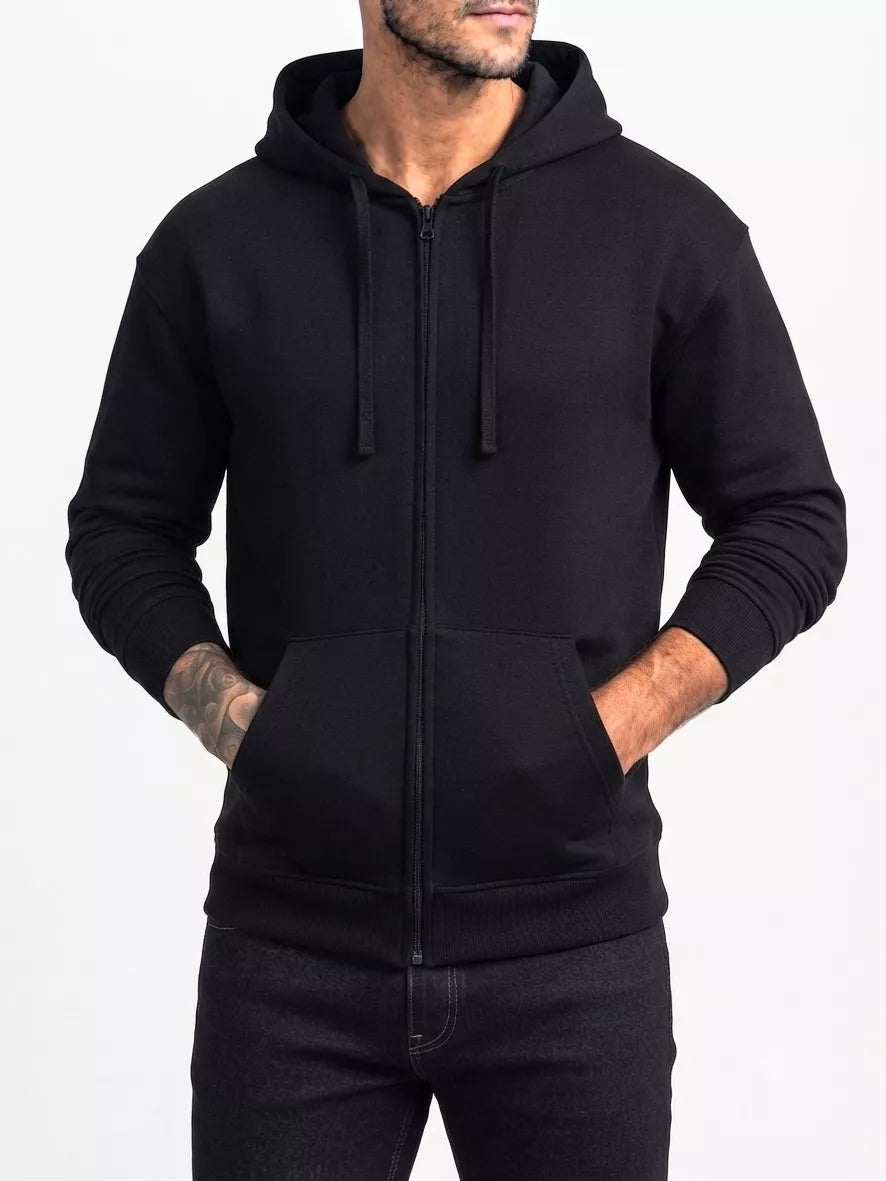 Organic Cotton Full Zip Hoodie - Organic Cotton Full Zip Hoodie for Men | Heavyweight | AlexShogun Alex Shogun Men's Clothes