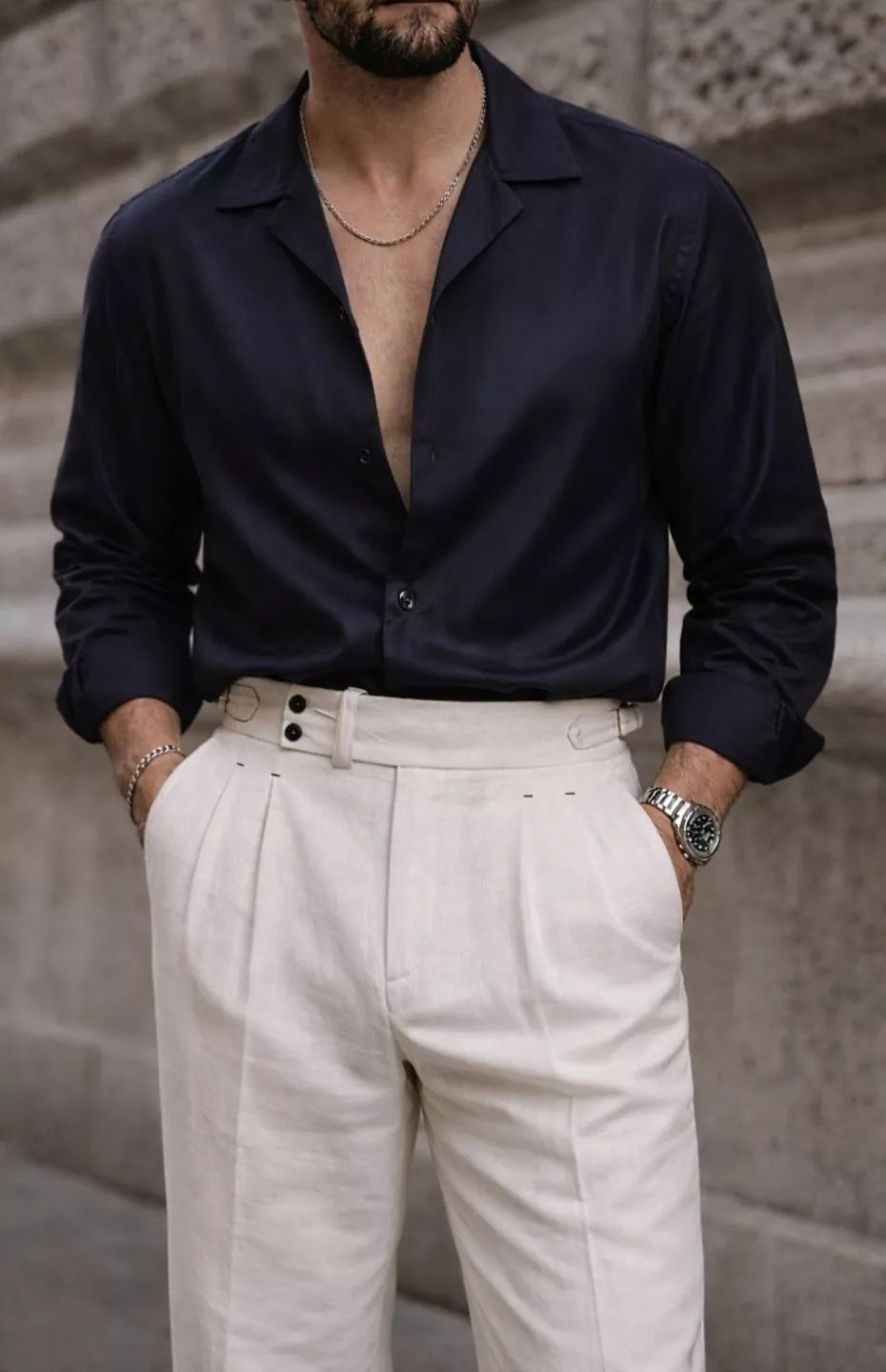 Oslo Grand Arc-Collar Shirt - Oslo Grand Arc-Collar Shirt Alex Shogun Men's Clothes