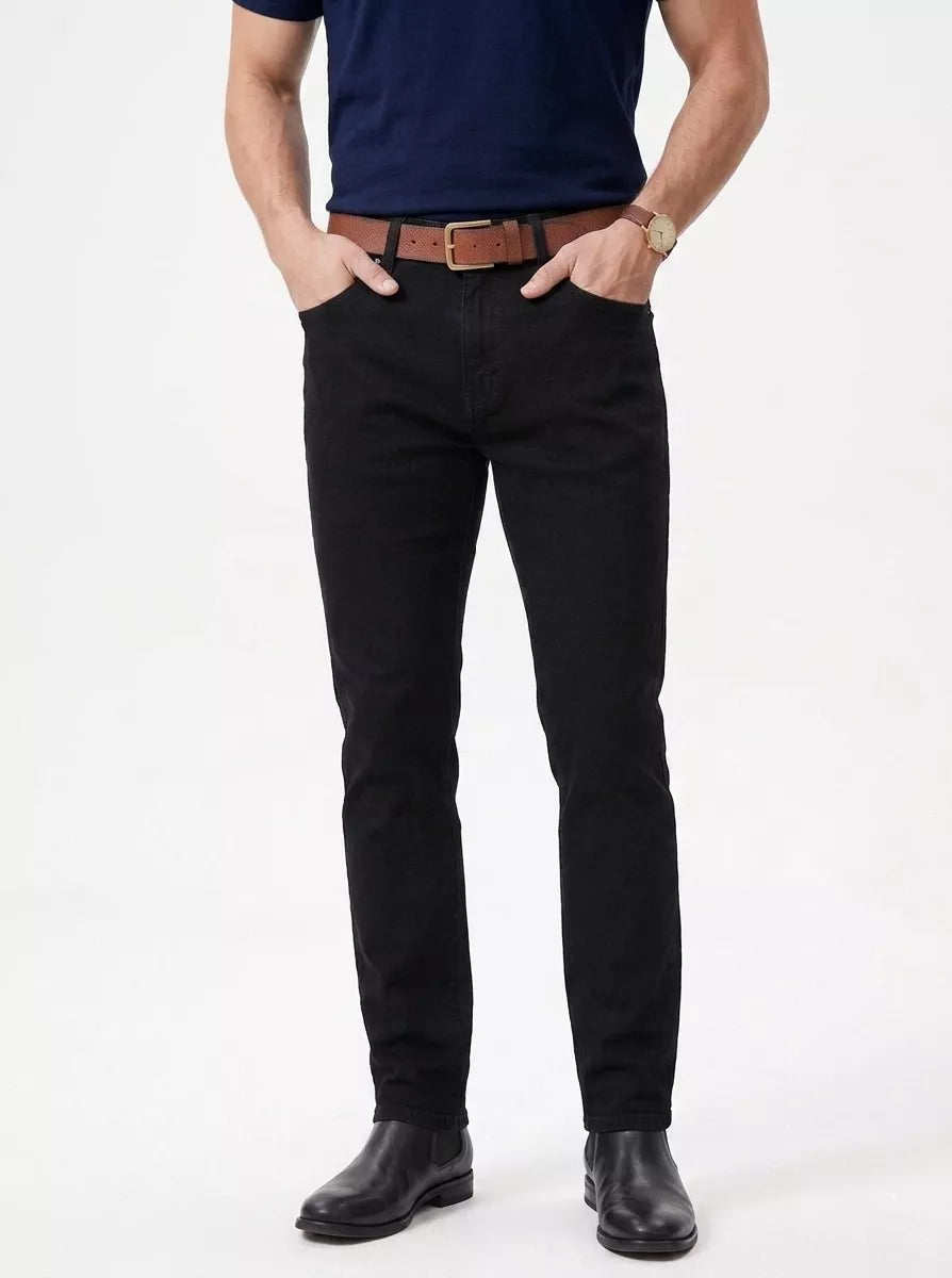 Casual Straight Jeans - Men's Light Wash Straight Leg Jeans | Stretch Denim | Alex Shogun Alex Shogun Men's Clothes
