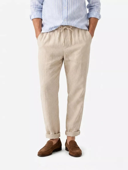 Straight Linen Pants - Men's Linen Pants | Breathable Elegant Trousers | Alex Shogun Alex Shogun Men's Clothes