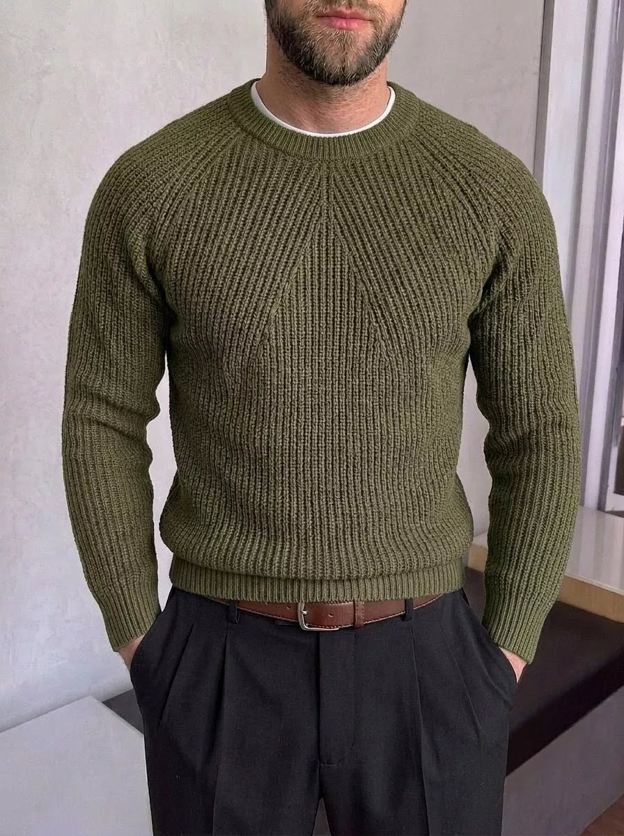 Saville Strickpullover – Rundhals-Pullover
