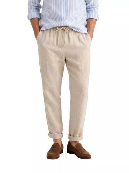 Straight Linen Pants - Men's Linen Pants | Breathable Elegant Trousers | Alex Shogun Alex Shogun Men's Clothes