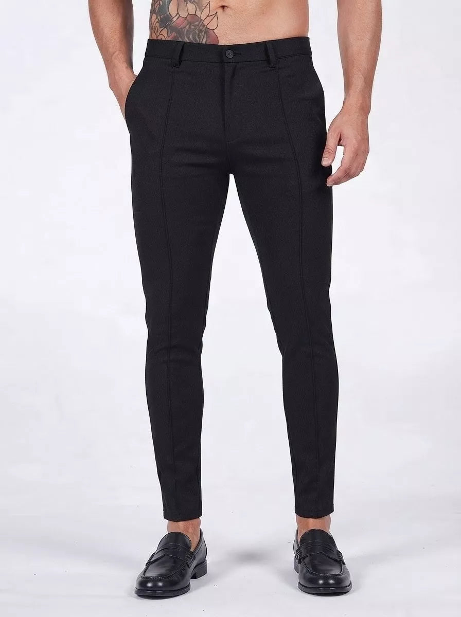 Business-Casual Tailored Trousers - Men's Slim Fit Business Trousers | Tailored Pants | Alex Shogun Alex Shogun Men's Clothes