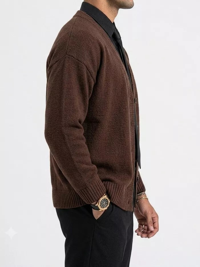 Classic Knitted Cardigan - Men's Classic Knitted Cardigan | Elegant Knitwear | Alex Shogun Alex Shogun Men's Clothes