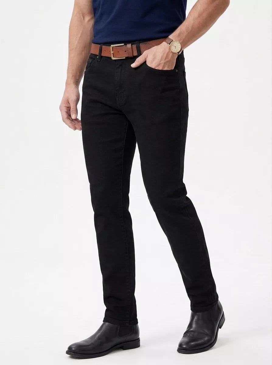 Casual Straight Jeans - Men's Light Wash Straight Leg Jeans | Stretch Denim | Alex Shogun Alex Shogun Men's Clothes