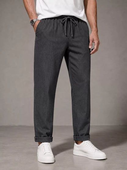 Straight Linen Pants - Men's Linen Pants | Breathable Elegant Trousers | Alex Shogun Alex Shogun Men's Clothes