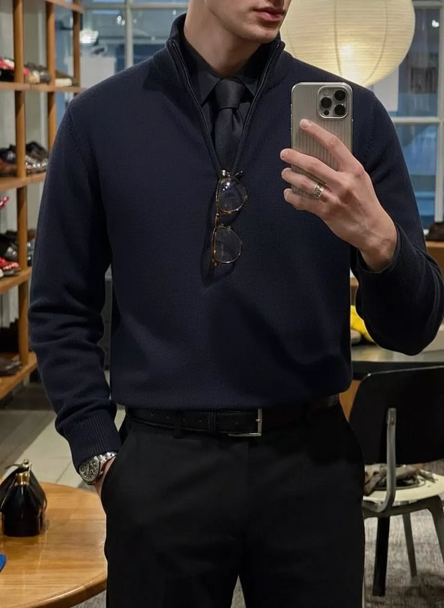 The Malvern Quarter-Zip Sweatershirt - The Malvern Quarter-Zip Sweatershirt Alex Shogun Men's Clothes