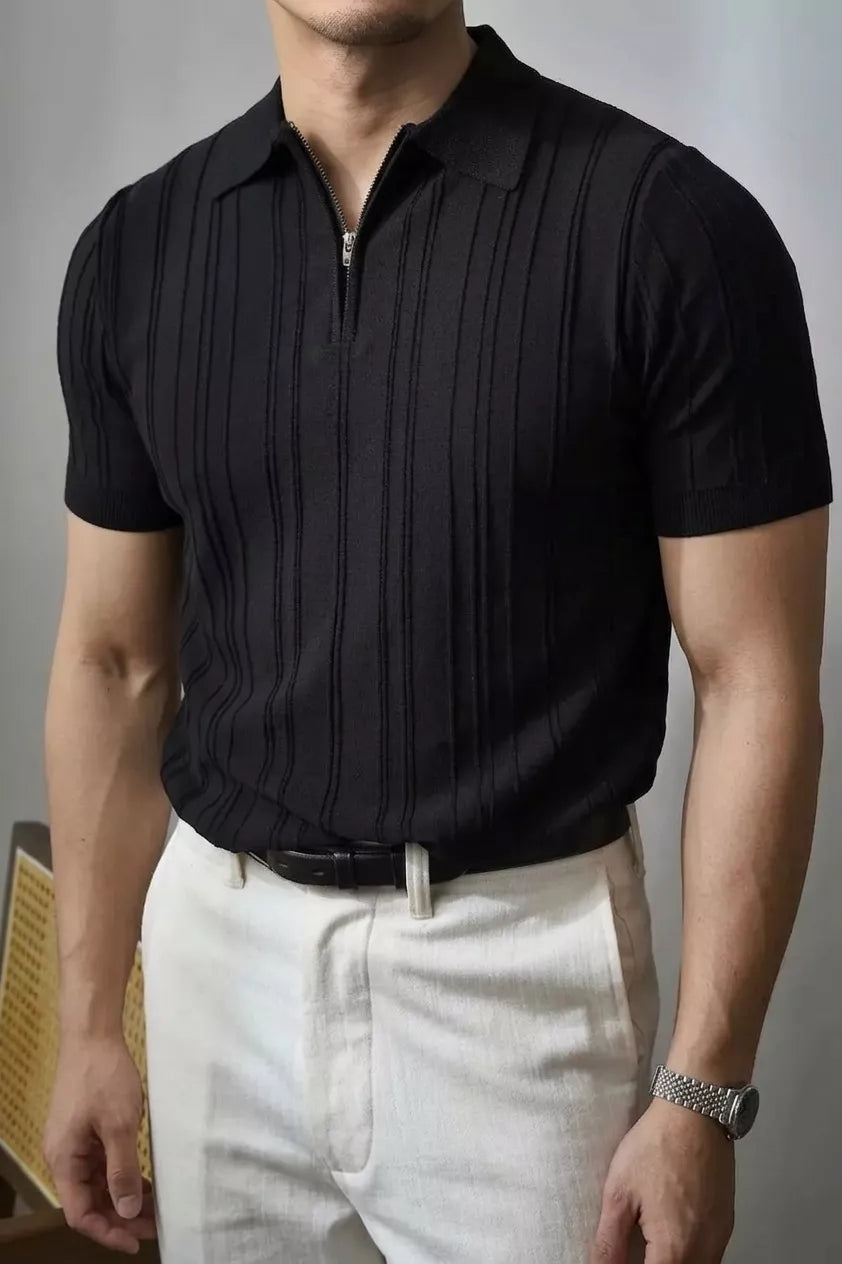 Das Zip-Ripp-Polo-Shirt