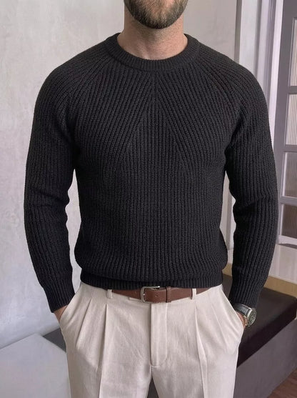 Saville Strickpullover – Rundhals-Pullover