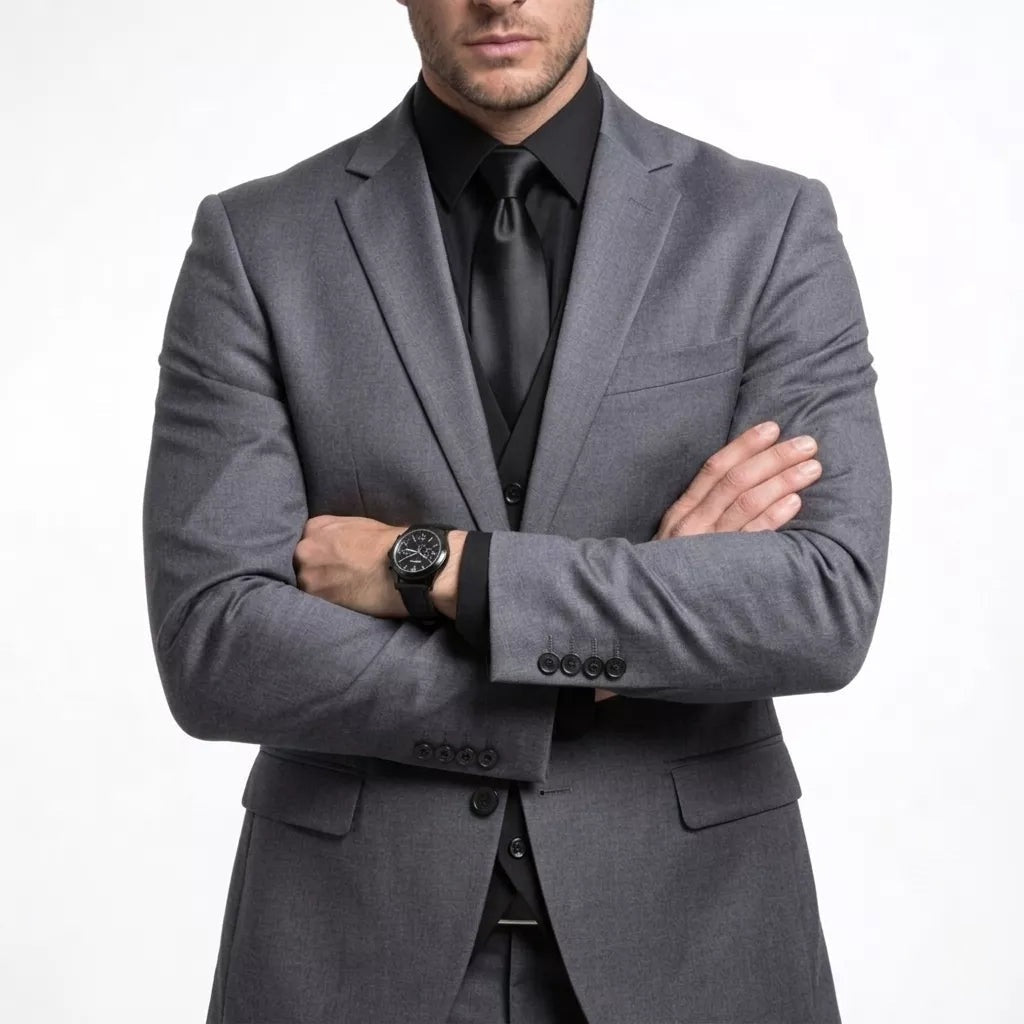 The Obsidian Smart-Knit Blazer - Men's Knit Blazer | Dark Slim Fit Hybrid Jacket | Alex Shogun Alex Shogun Men's Clothes