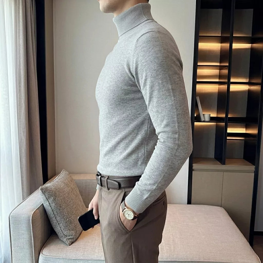 The Anti-Pilling Turtleneck Pullover - Men's Anti-Pilling Turtleneck | Minimalist Pullover | Alex Shogun Alex Shogun Men's Clothes