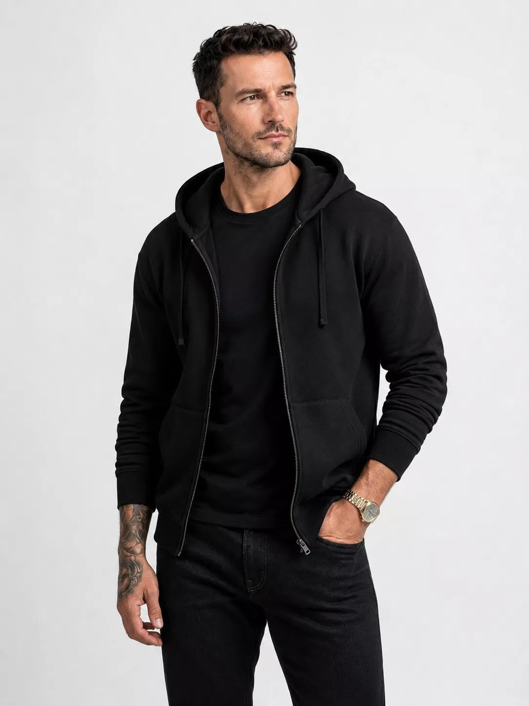 Organic Cotton Full Zip Hoodie - Organic Cotton Full Zip Hoodie for Men | Heavyweight | AlexShogun Alex Shogun Men's Clothes