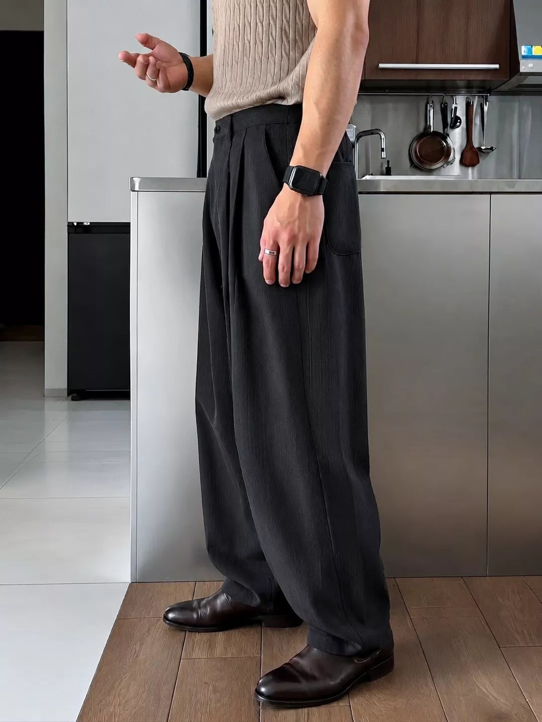 Men's Wide Leg Linen Pants | Luxury Aesthetic Trousers | Alex Shogun