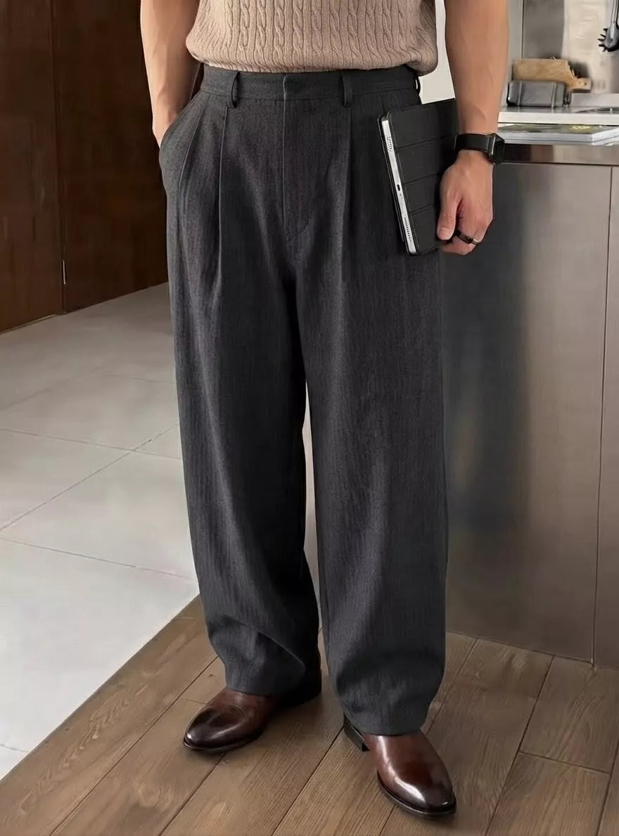The Nobleman's Linen Wide-Leg Pants - Men's Wide Leg Linen Pants | Luxury Aesthetic Trousers | Alex Shogun Alex Shogun Men's Clothes