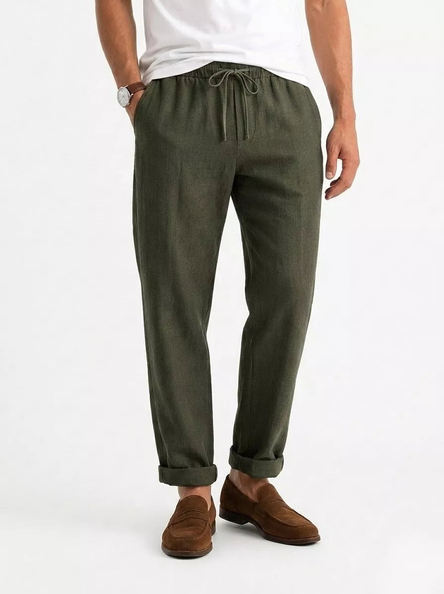 Straight Linen Pants - Men's Linen Pants | Breathable Elegant Trousers | Alex Shogun Alex Shogun Men's Clothes
