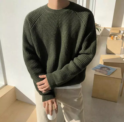 Round Collar Knit Sweater -  #  Top Crew Neck Sweater: Comfortable and Stylish for Men. Shop Now 