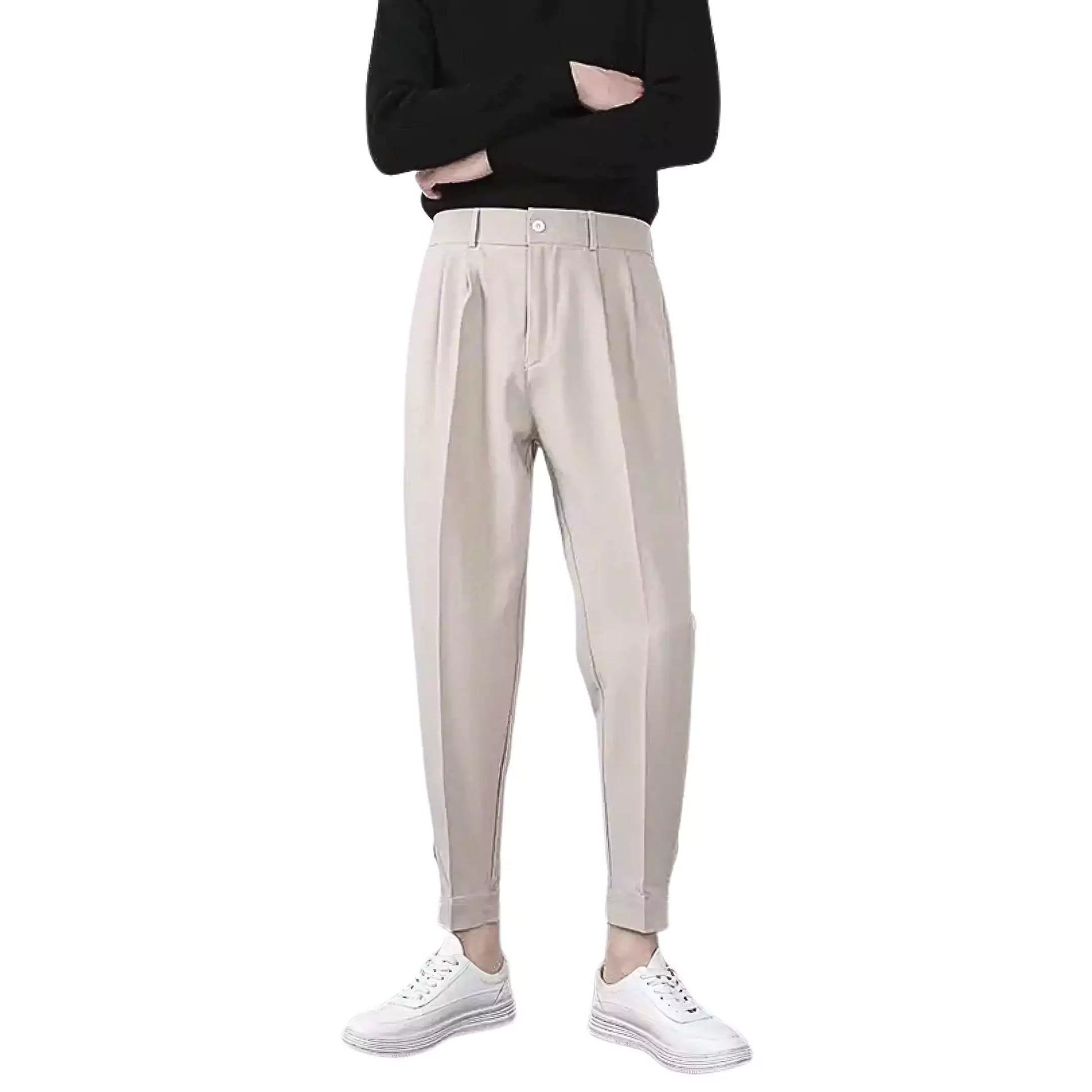 Seoul Tapered Pleat Pants - Best Seoul Tapered Pleat Pants - Korean Style Slim Fit Trousers Alex Shogun Men's Clothes