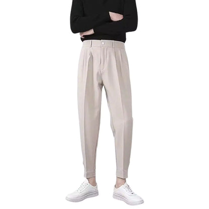 Seoul Tapered Pleat Pants - Best Seoul Tapered Pleat Pants - Korean Style Slim Fit Trousers Alex Shogun Men's Clothes