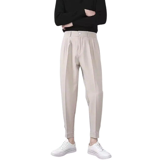 Seoul Tapered Pleat Pants - Best Seoul Tapered Pleat Pants - Korean Style Slim Fit Trousers Alex Shogun Men's Clothes